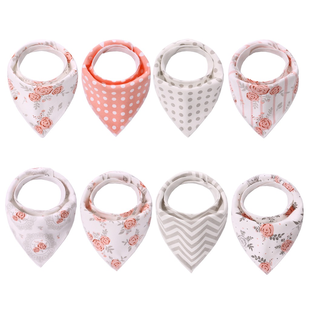 【8pcs set】Baby Bibs 100% Cotton Baby Bibs | Shopee Malaysia