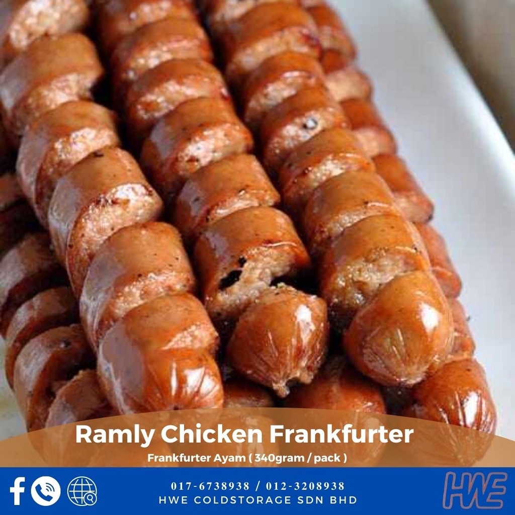 [Halal] Ramly Chicken Frankfurter Sausage 340g | Ramly Frankfurter Ayam ...
