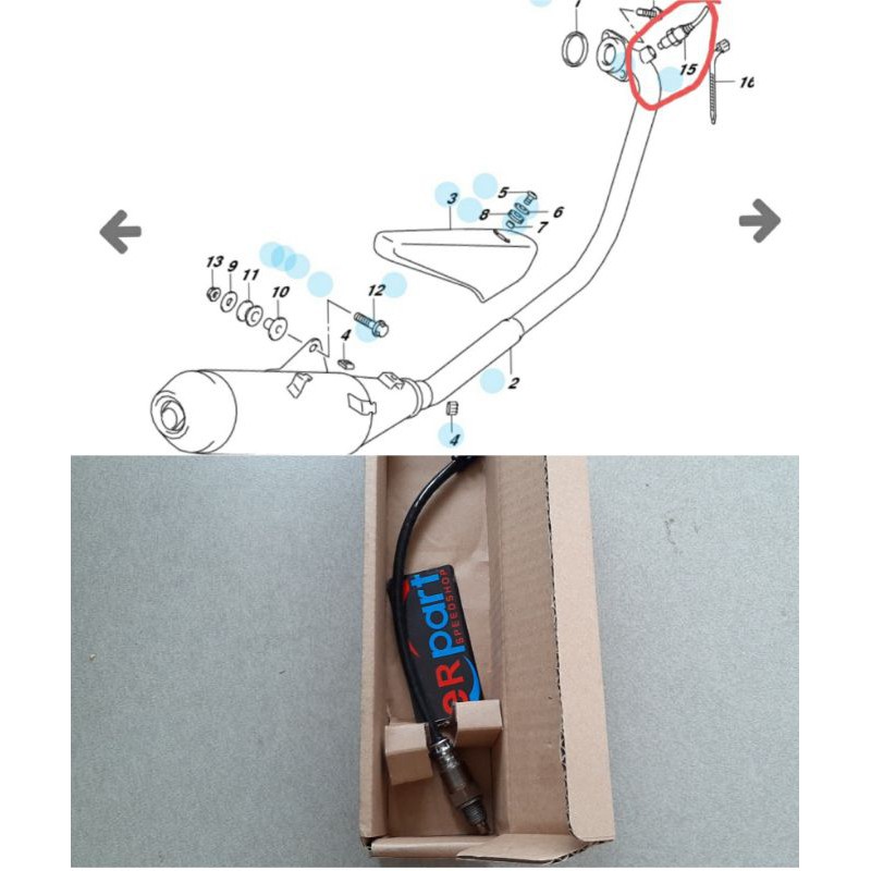 Oxygen oxygen sensor O2 exhaust sensor gsx 150 satria Fu fi raider 150 ...