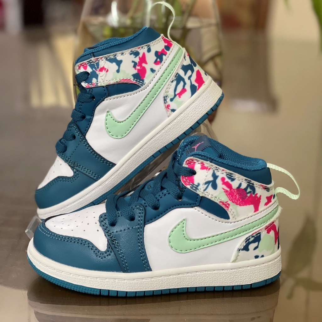 Nike Kids Air Jordan 1 Mid Paint Stroke Shopee Malaysia