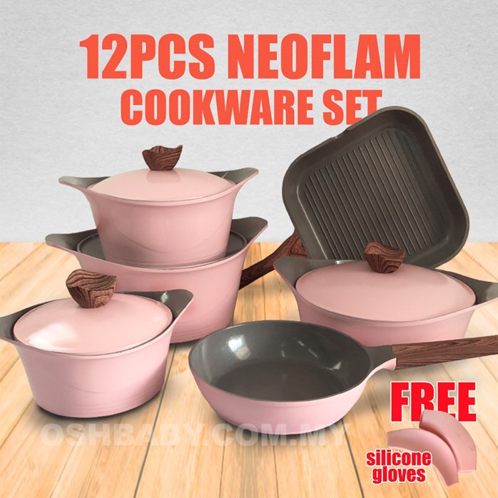 12 Pcs Neoflam Cookware Set | Shopee Malaysia