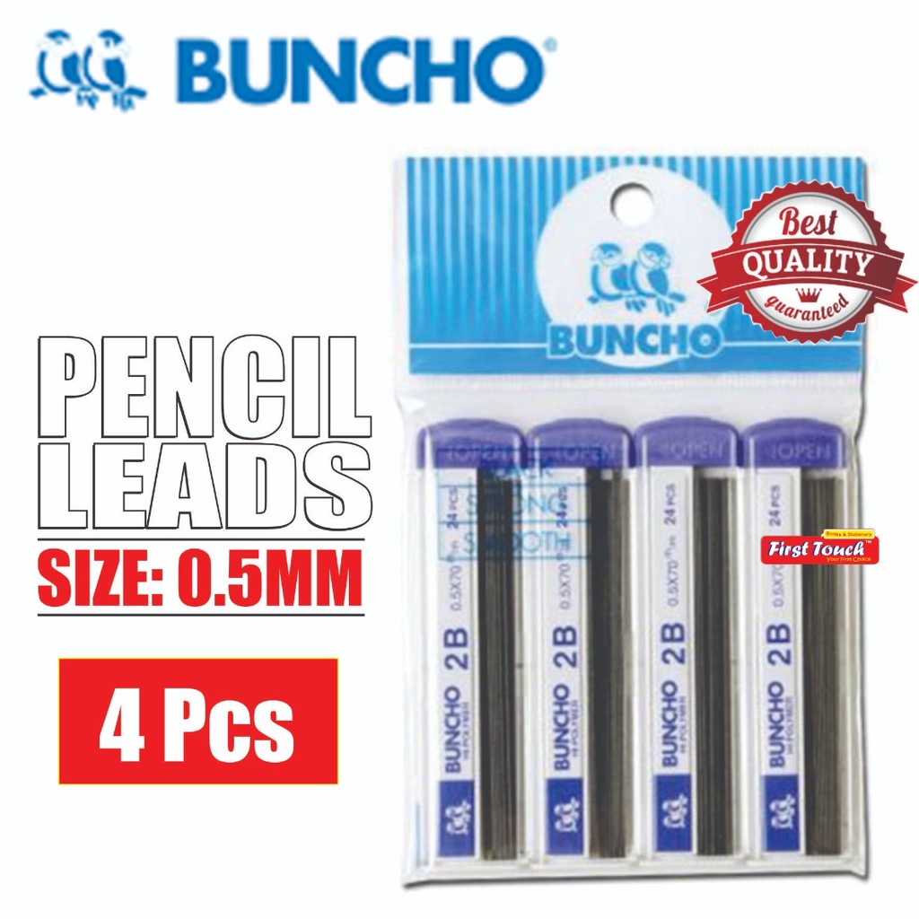 Buncho Hi-Polymer 2B Pencil Lead Pensel Mechanical Pencil Lead 0.5mm 0 ...