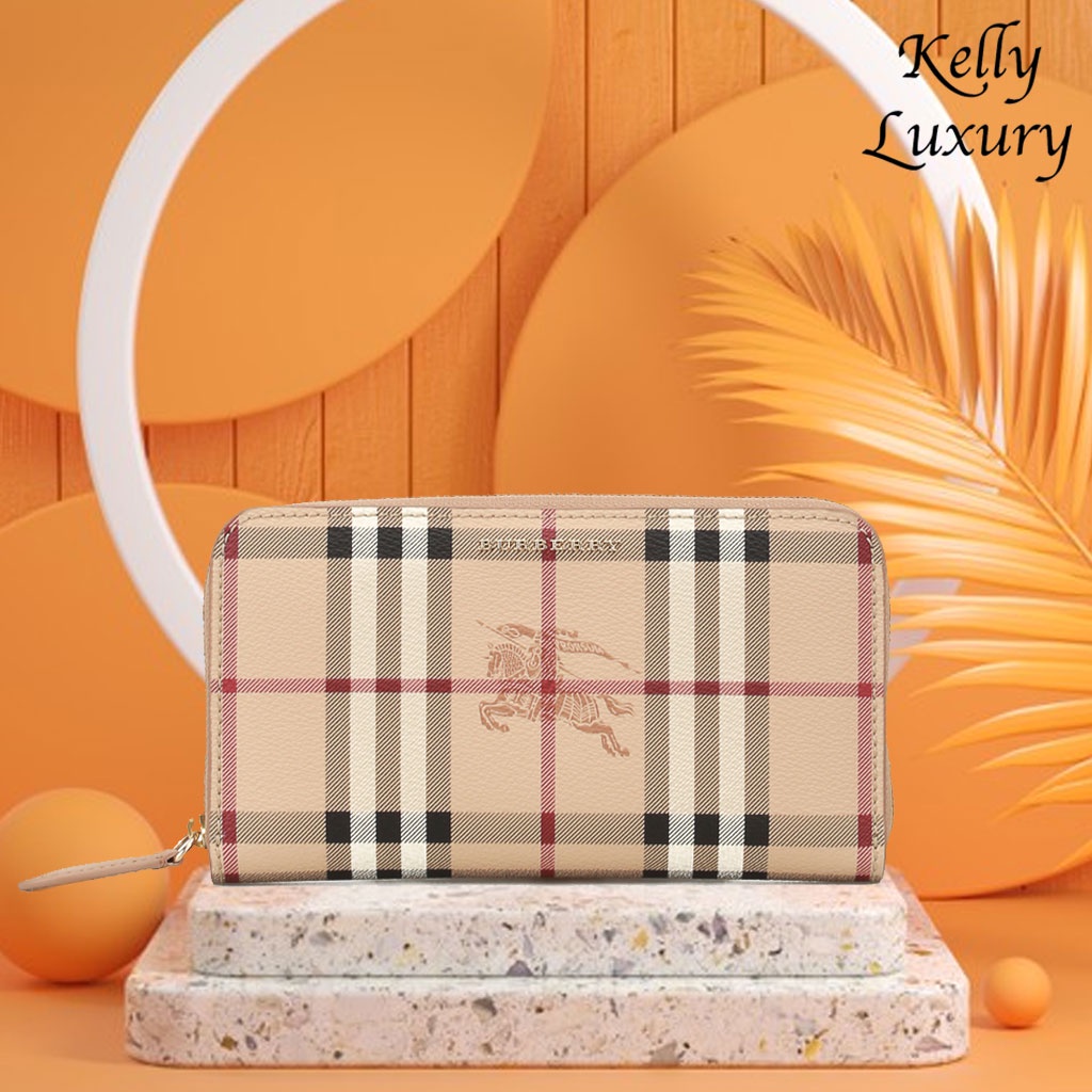 Burberry haymarket wallet new arrivals