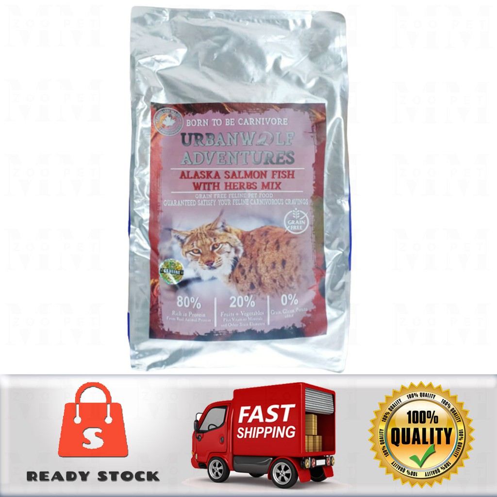 Urbanwolf Alaska Salmon Fish / Cat Food / Grain Free / Makanan Kucing ...