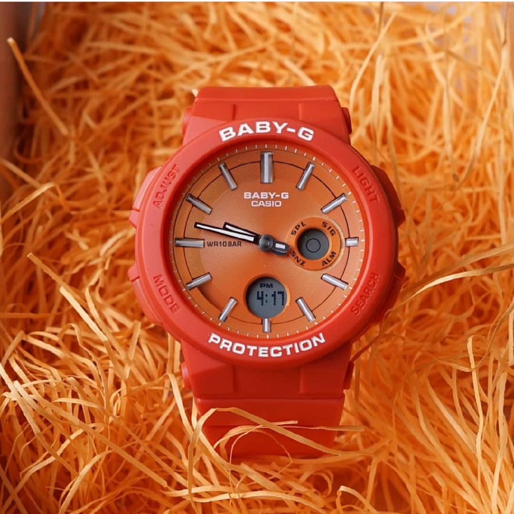 OFFICIAL WARRANTY Casio Baby G BGA 255 4A Analog Digital Neon Illuminator Orange Resin Sport Watch BGA255 BGA 255 Shopee Malaysia