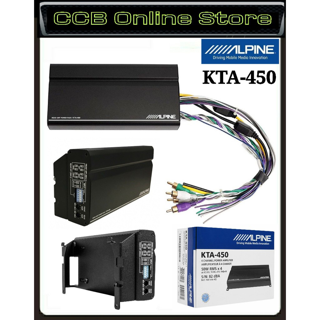 ALPINE KTA-450 4-Channel Power Pack Amplifier with PowerStack ...