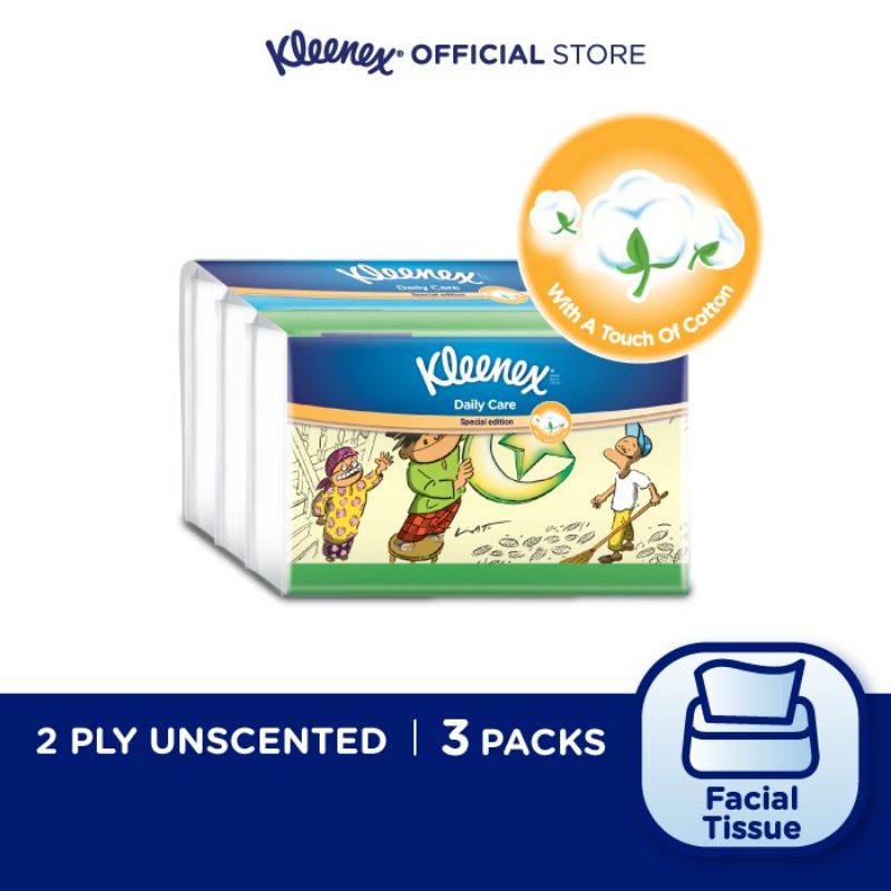Kleenex Facial Tissue Soft Pack 2 PLY (50's x 3 packs) Shopee Malaysia