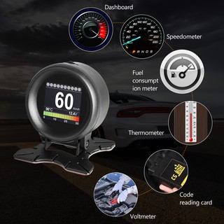 AUTOOL X60 OBD2 HUD Oil tempreture Meter Speed Meter Voltmeter Odometer ...