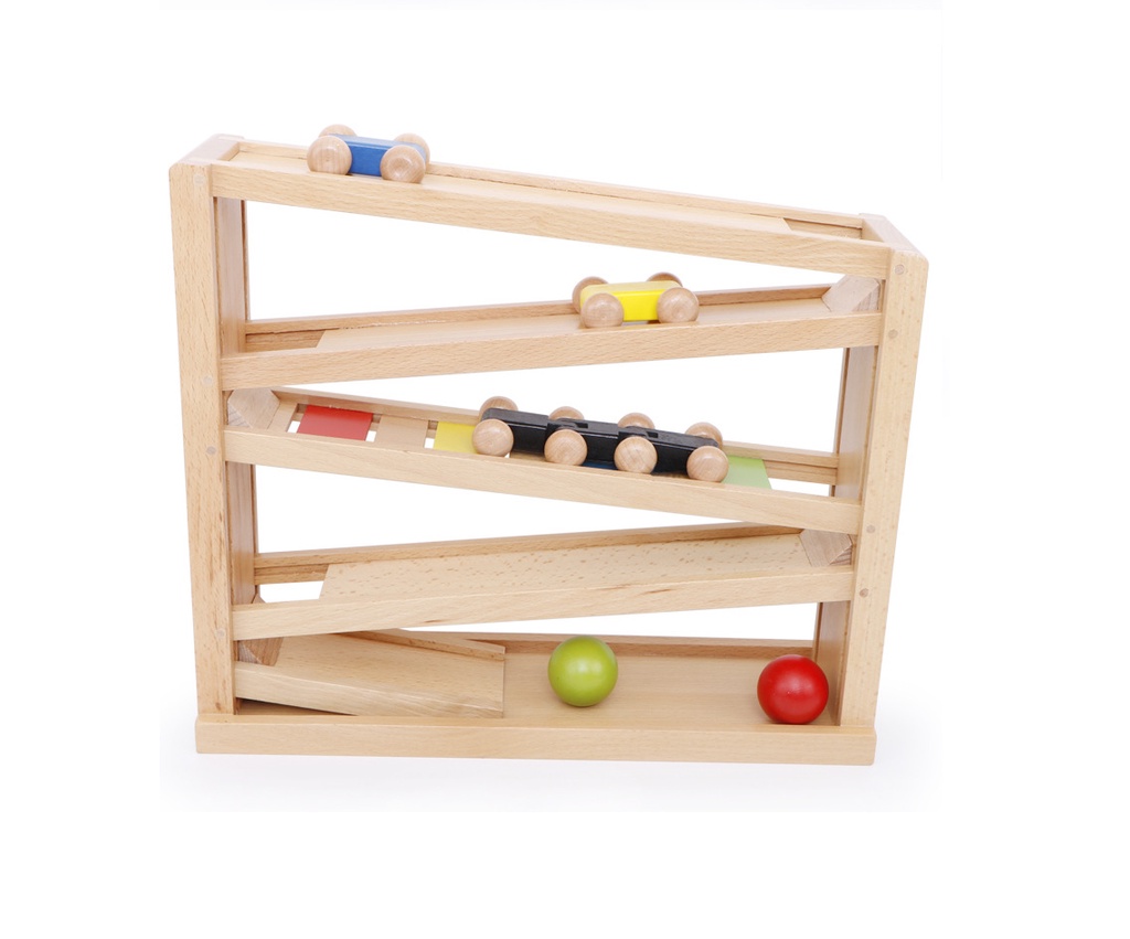 Wooden 2 in 1 Racing Car Ball Ramp Track (NEW VERSION) Children ...