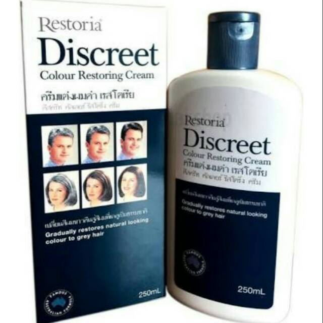 Restoria discreet Color restoring cream/ORIGINAL Hair Blackening lotion ...