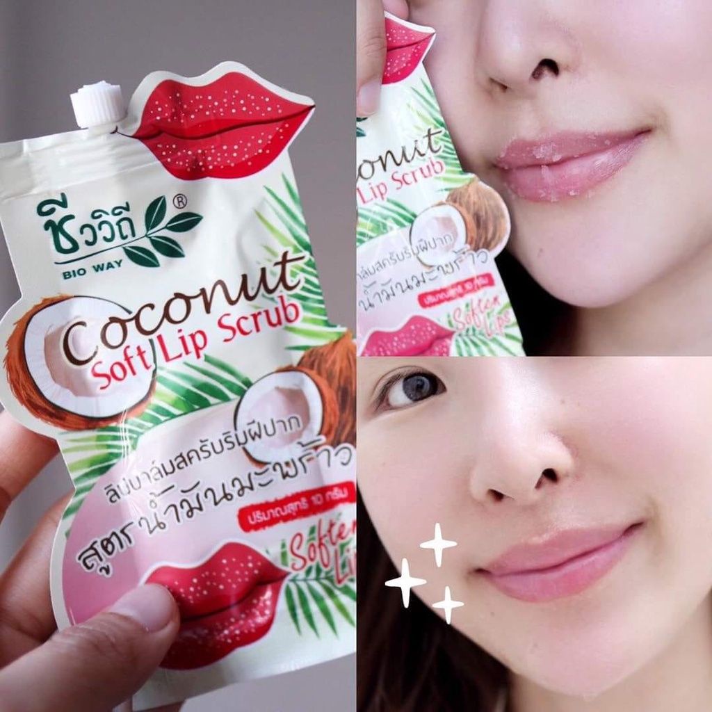 Chivavithi Coconut Soft Lip Scrub, Exfoliate with Cocoa Butter, Coconut