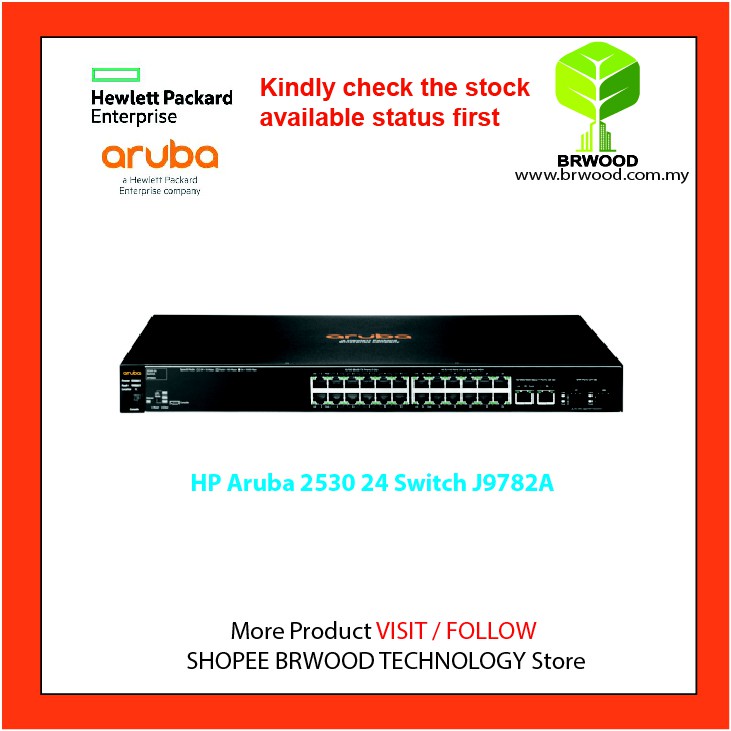 HP ARUBA J9782A: ARUBA 2530 24 24 PORT 10/100 C/W 2XGBASE-T 2XSPF ...