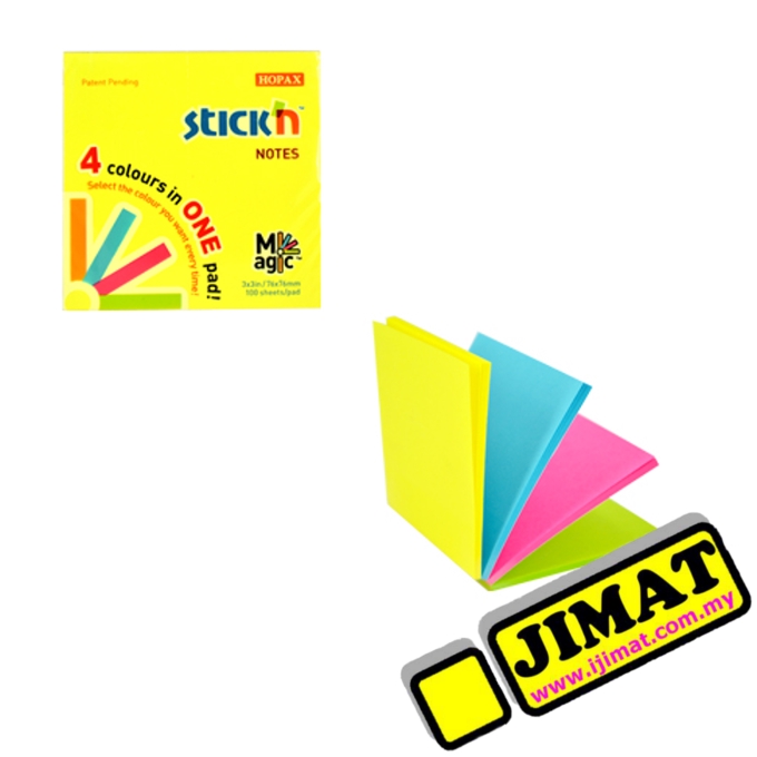 HOPAX 21571 Neon Sticky Note / Stick'N Notes / Magic Pads (3x3 ...