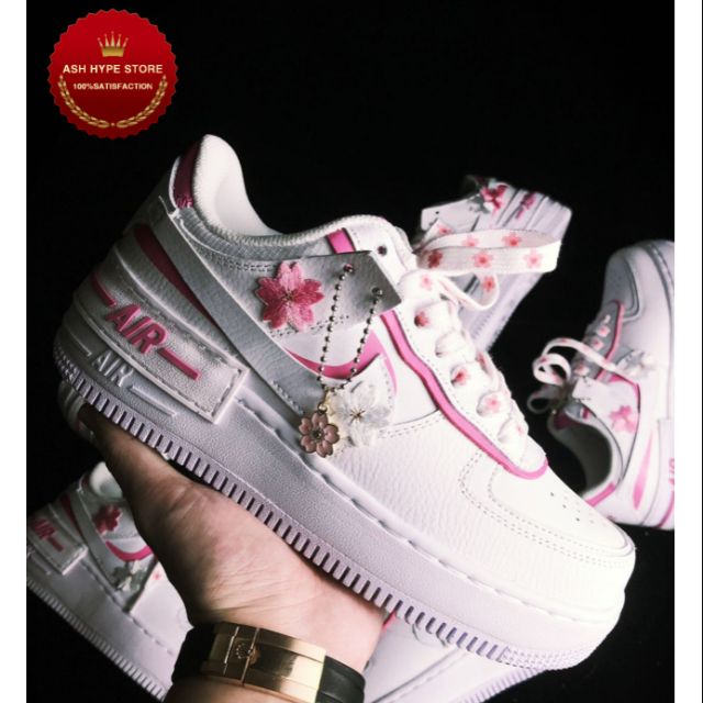 Nike Air Force 1 Shadow White Magic Flamingo Shopee Malaysia