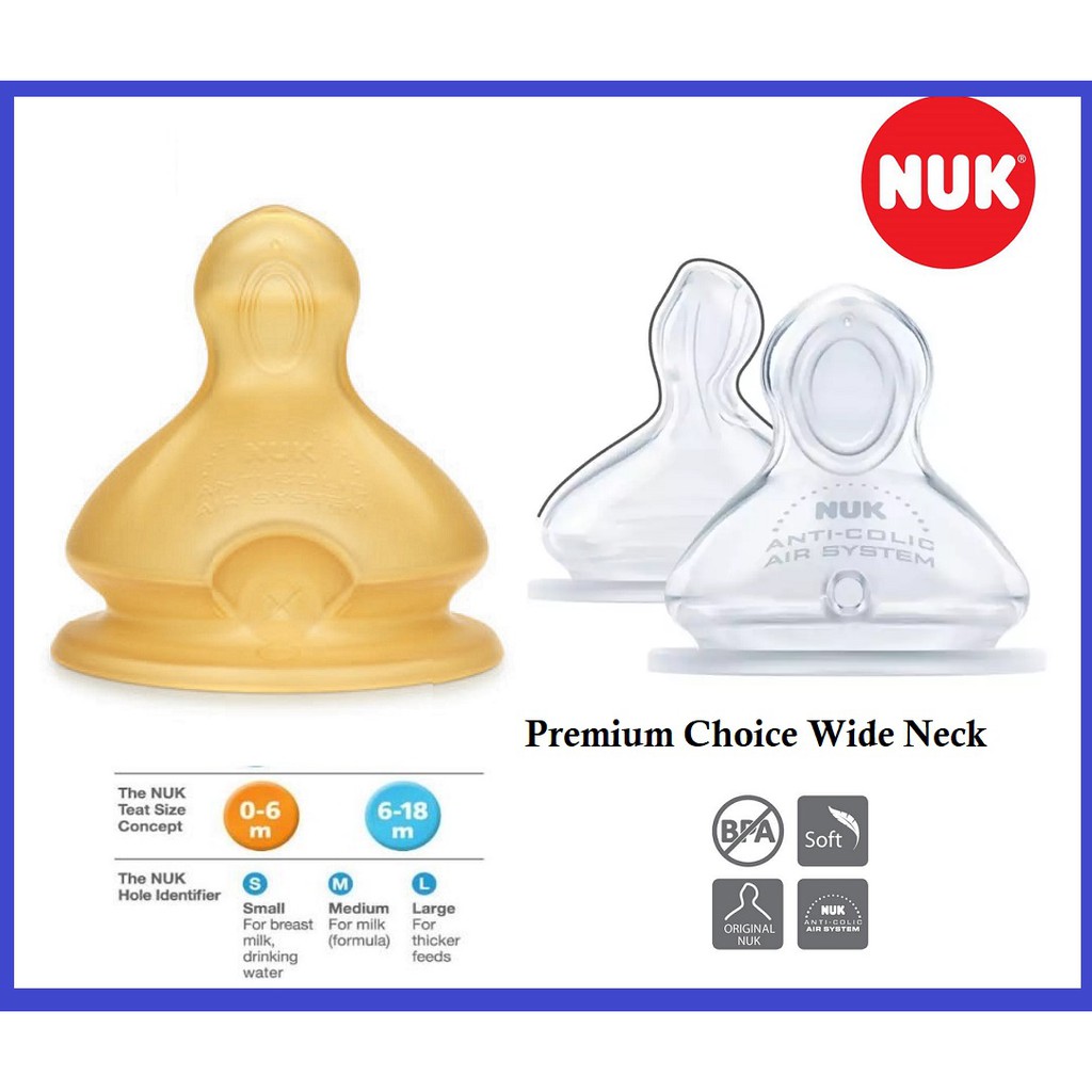 Nuk latex best sale teat large