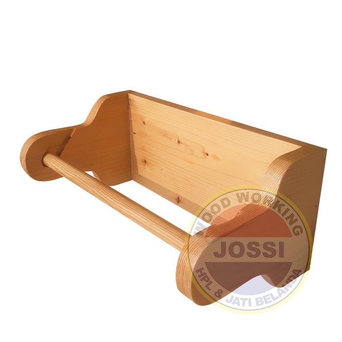 KAYU Paper Towel Dispenser/Dutch Teak Wood Kitchen Tissue Holder