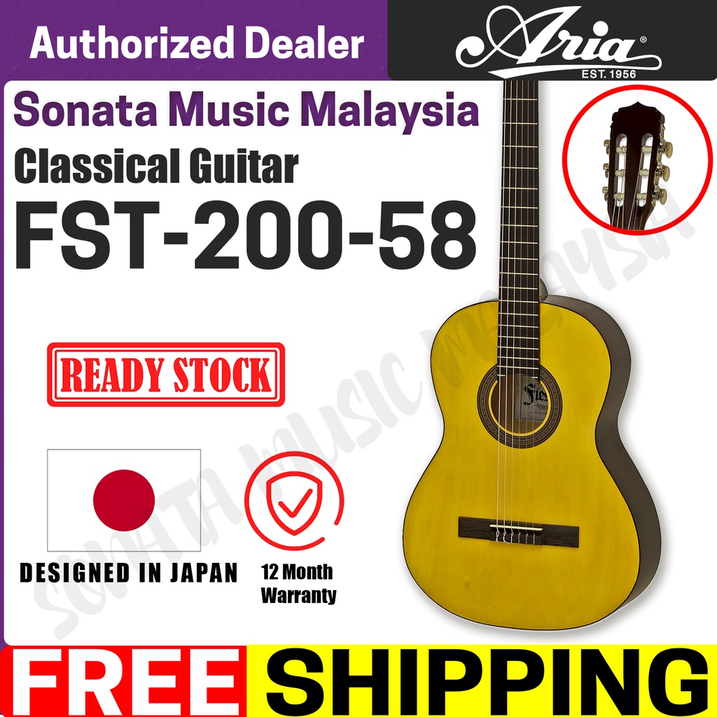 Aria FST-200-58 Fiesta Classical Guitar 58mm Natural Color / FST 200 ...