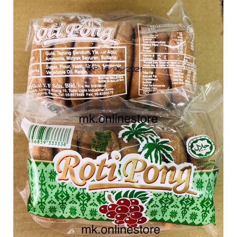 Classic Roti Pong Raisin 7pcs/pack [4pack/order] | Shopee Malaysia