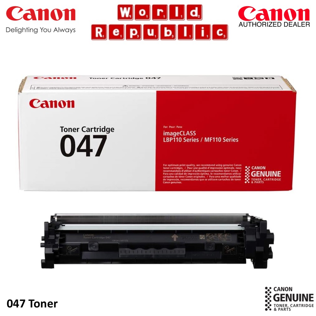 Canon 047 Black Toner Cartridge - Canon 049 Drum - 100% Authentic ...