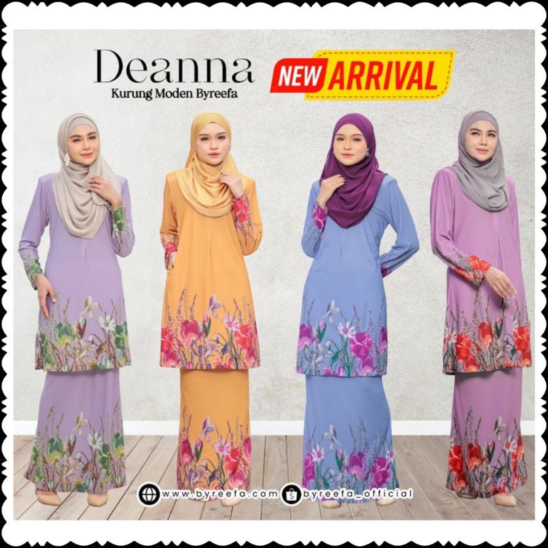 Kurung Moden Moss Crepe Lycra Printed Tak Perlu Gosok Nursing & Wudhu ...