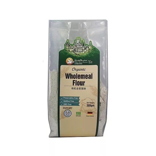 Health Paradise Organic Wholemeal Flour 500gm (Exp 18/10/2024) | Shopee ...