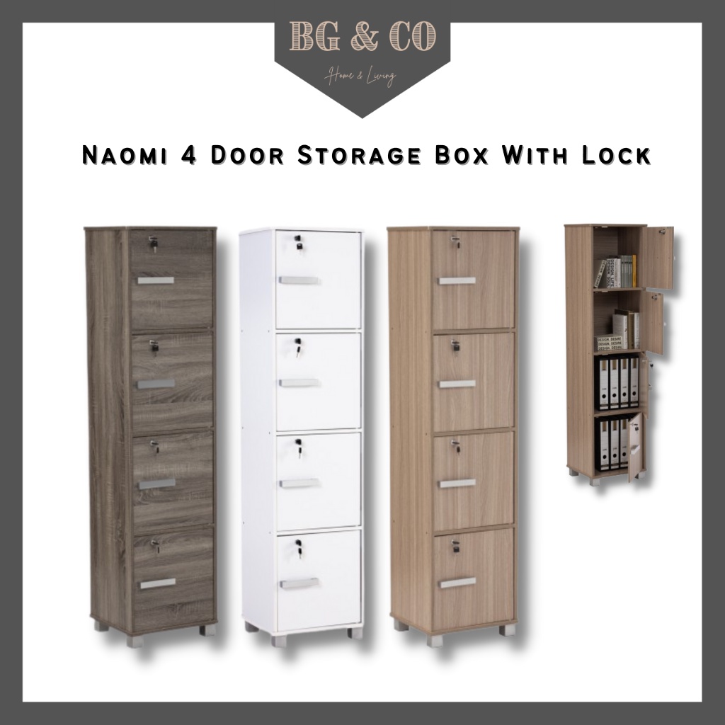 NAOMI 4 Door Office With Lock File Locker Book