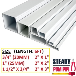 4M Electrical Cable Trunking,Cable Concealer on Wall for One Cord,Paintable  PVC ,Cable Trunking 10Pcs L40cm 