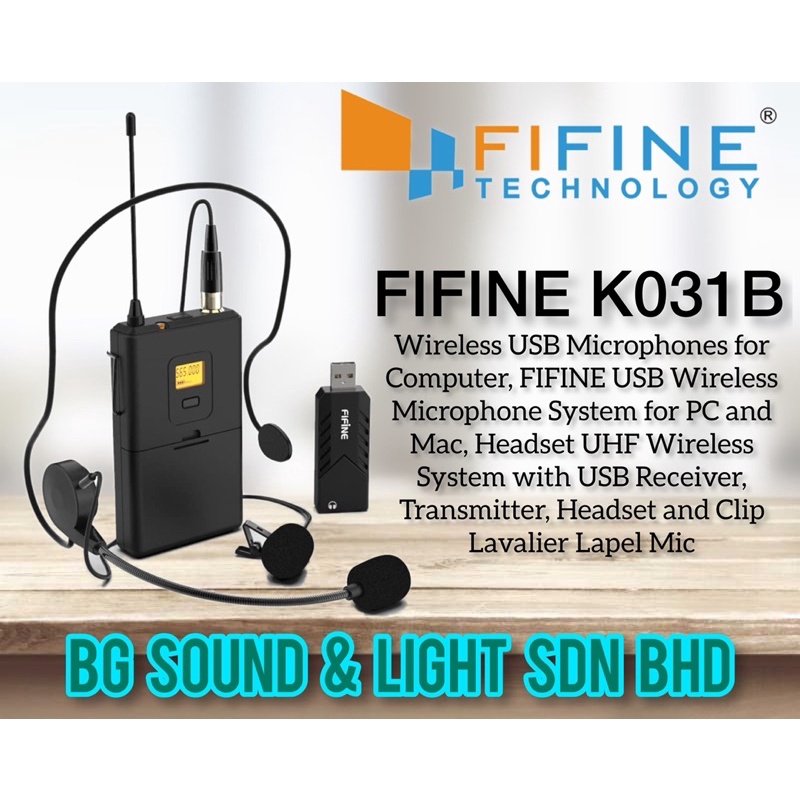 FIFINE K031B Wireless USB Microphones for Computer, FIFINE USB Wireless