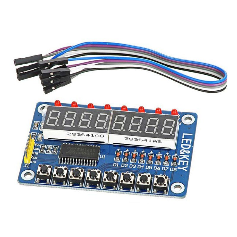 8-BIT Digital LED Tube 8-BIT TM1638 Key Display Module for Arduino ...