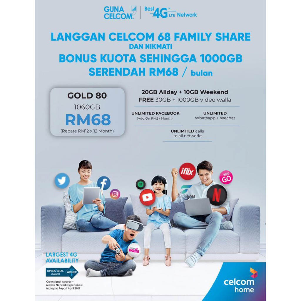 Celcom shop gold rm68