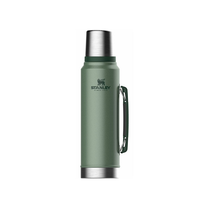 Stanley Classic Vacuum Bottle 1.1QT (Hammertone Green) Big Volume