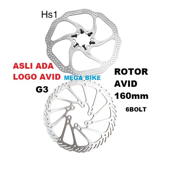 AVID G3 HS1 160mm INCH DISC BRAKE ROTOR 160 mm Bolt not rt56