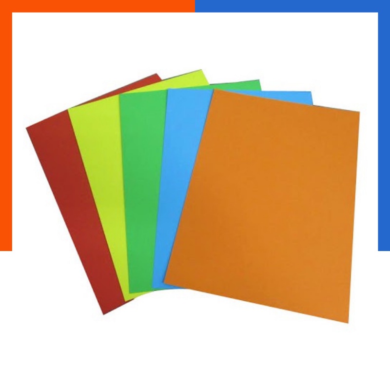 A4 Bright Color Card Paper 100 Grams 100 Sheets Mixed Colors US.Station ...