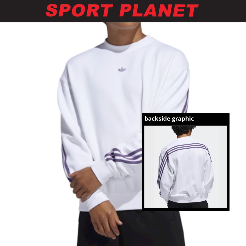 adidas Bunga Men 3 Stripes Wrap Crew Sweat Shirt Baju Lelaki FM1519 Sport Planet 26 4 Shopee Malaysia