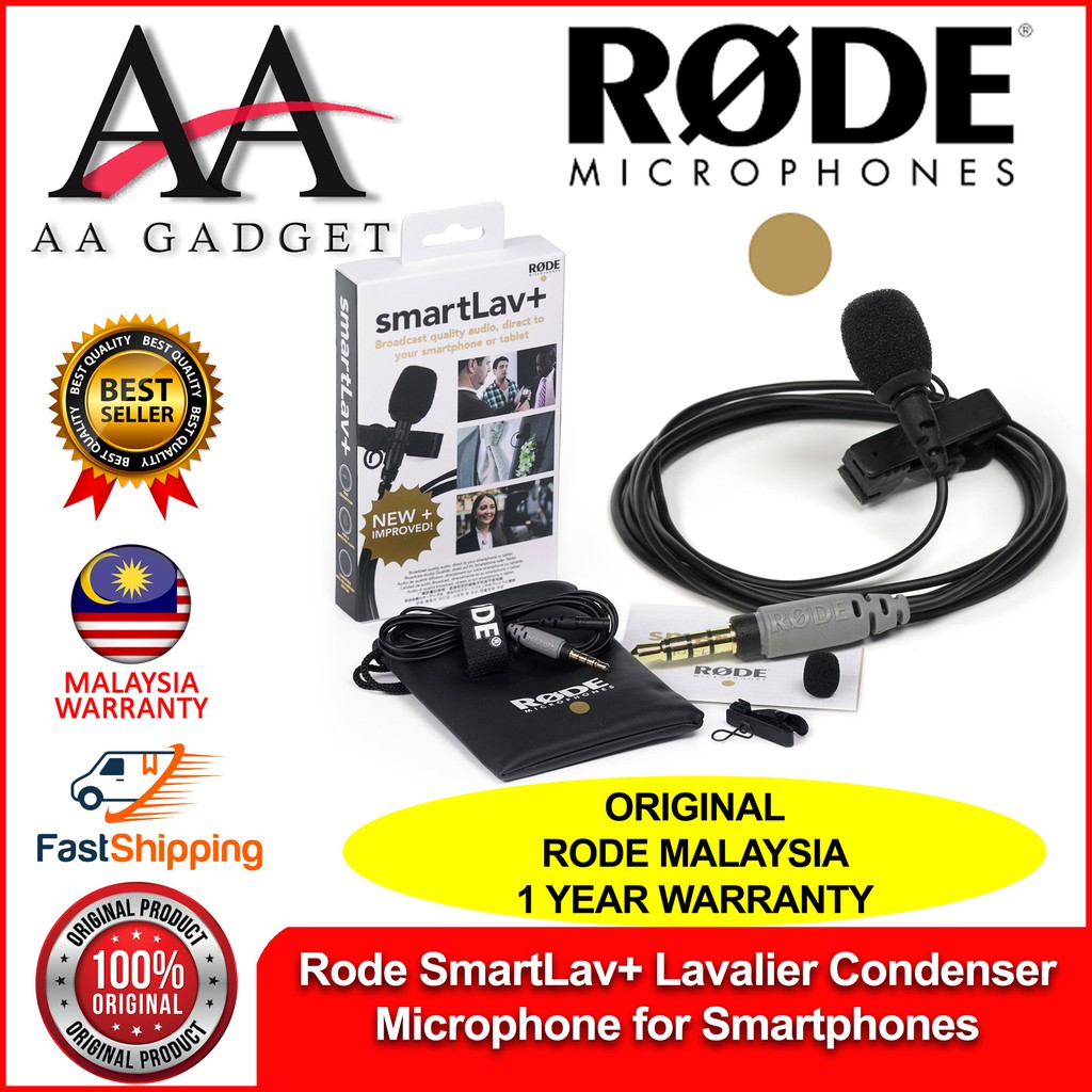 Rode Smartlav Lavalier Condenser Microphone For Smartphones Smartlav