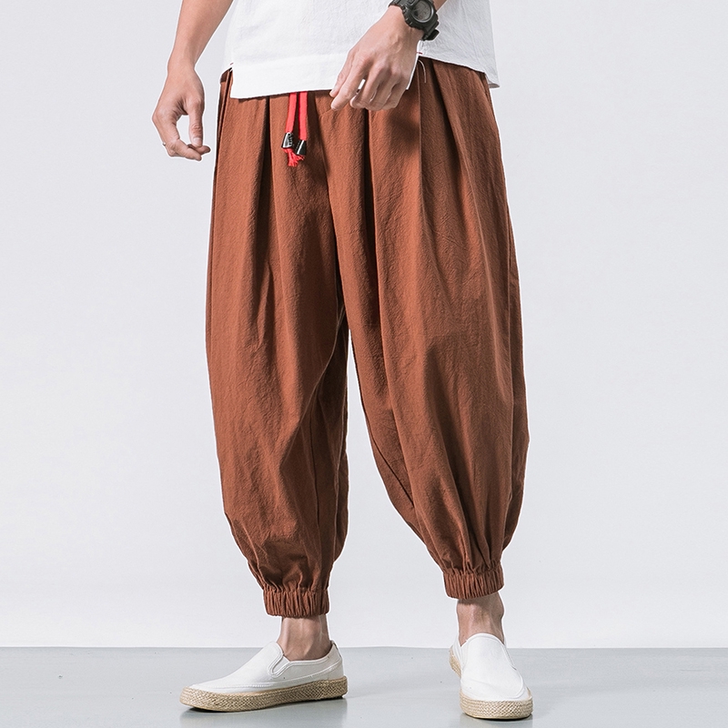 Loose harem pants best sale