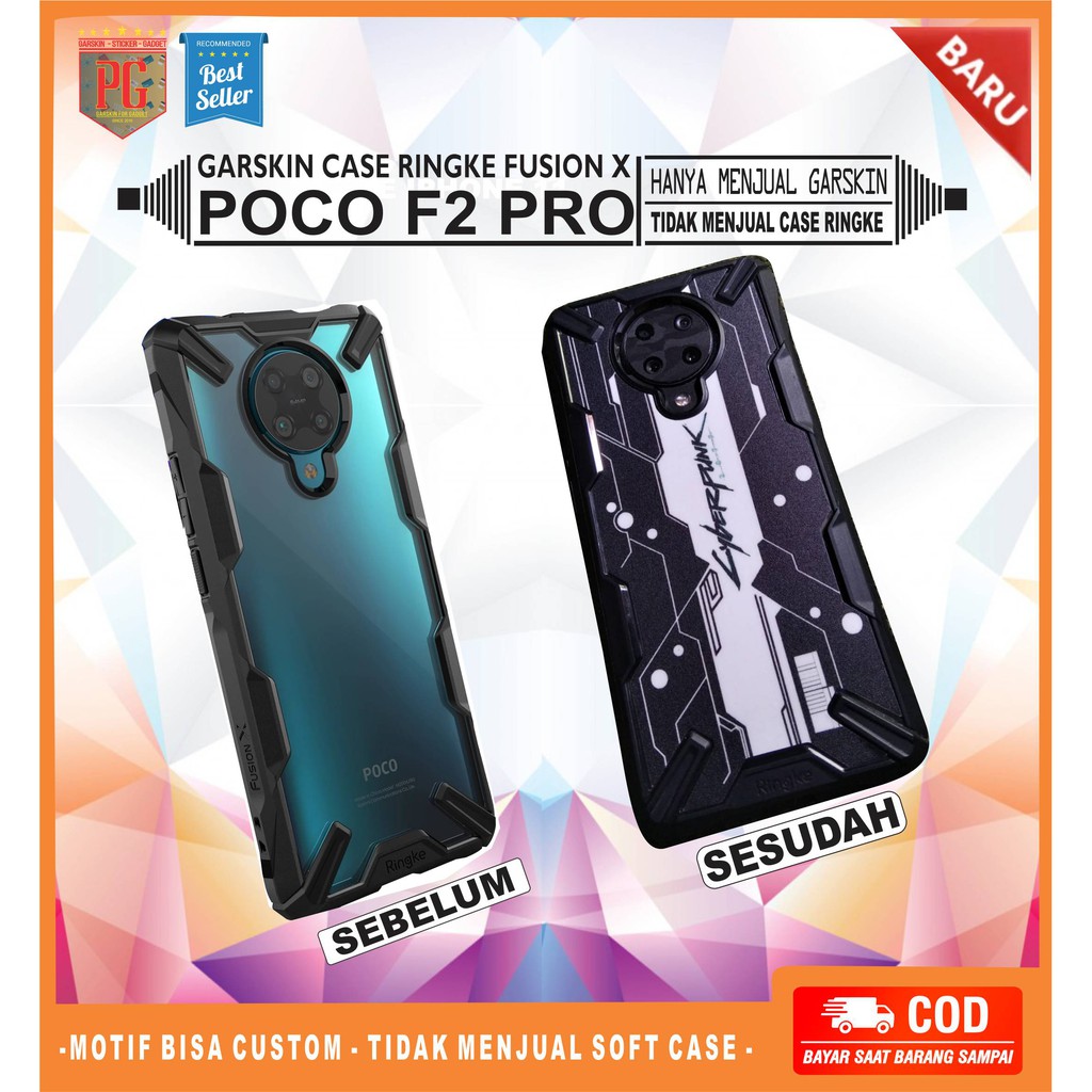 Garskin Case Ringke Poco F2 Pro Sticker Case CyberPunk Motif (2Pcs ...