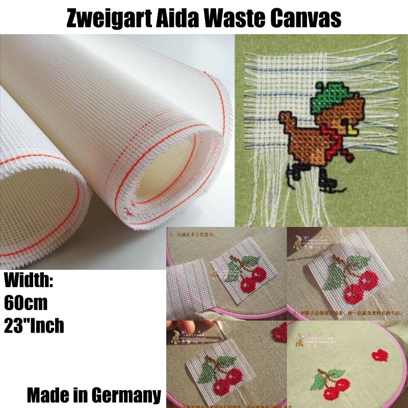 Premium Waste Canvas Cross Stitch Fabric