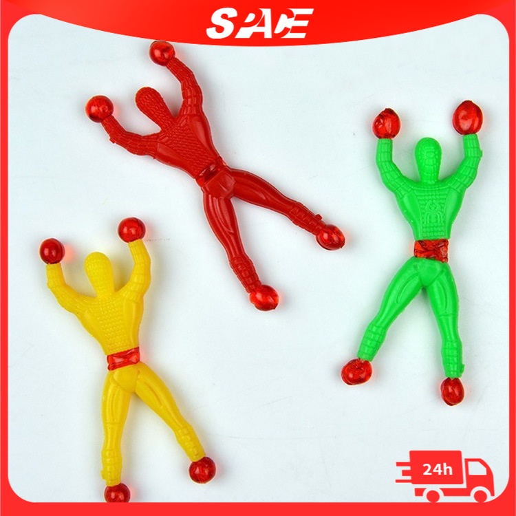 Sticky Mini Villain Small Toy Wall Climbing Man Spiderman | Shopee Malaysia