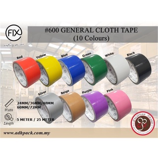 Color Waterproof Cloth Duct Tape Length:10M Width:25-60mm Self Adhesive Tape