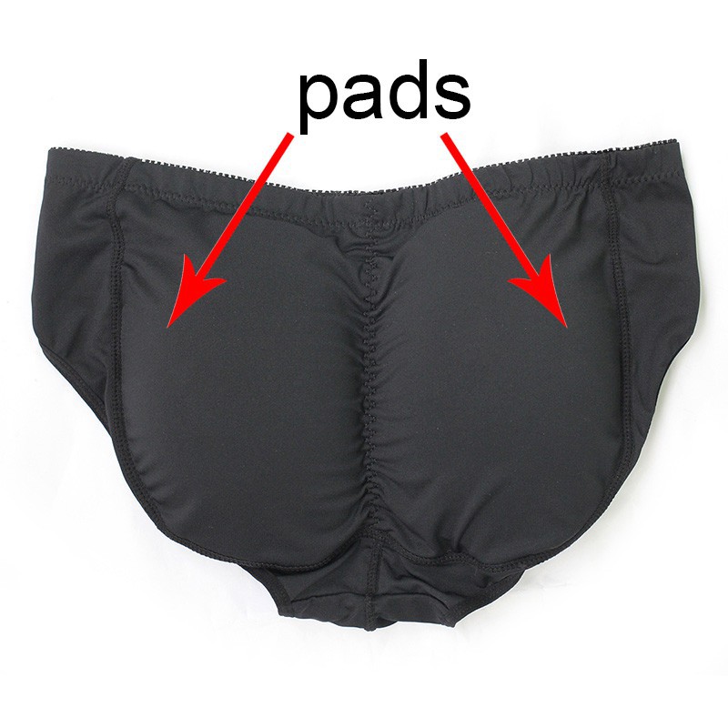 Women's Padded Butt Panties Push Up Buttocks Underwear Butt Lifter Hip  Enhancer Panty Hip Pads Shapewear,Black-3X