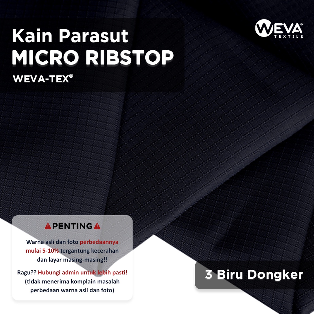 Micro Ribstop Parachute Jacket Fabric Material, Navy Waterproof Fabric ...