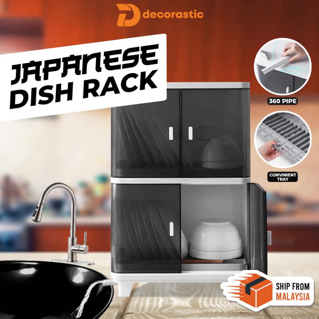 [ ADA FREEGIFT ] Rak Pinggan Japanese Dish Rack style kitchen dish drainer dish rack storage