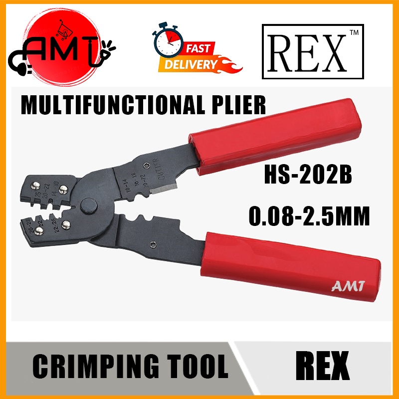 REX CABLE LUG CRIMPING TOOL HEAVY DUTY MULTIFUNCTIONAL CRIMPING PLIER ...