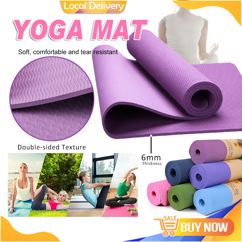 Thick EVA Yoga Mat Gym Exercise Mat Sports Fitness Mat Fitness Pilates ...