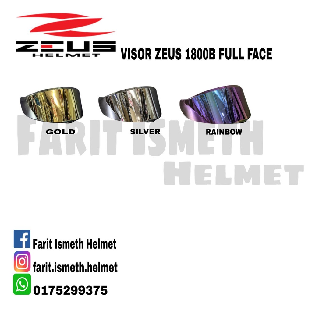 VISOR HELMET ZEUS 1800 Shopee Malaysia