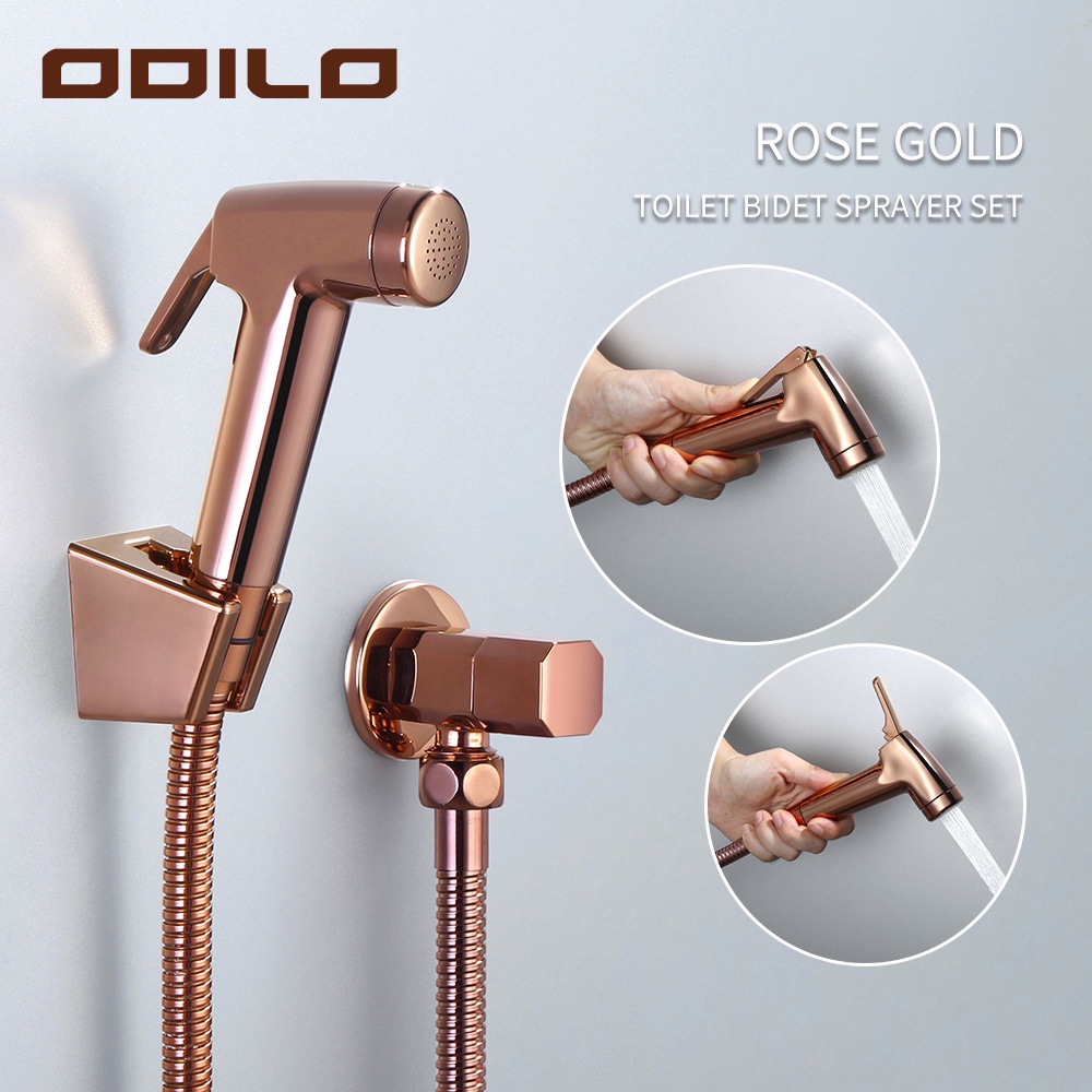 Hand Held Bidet Sprayer For Toilet, Brushed Gold Brass Toilet Spray Kit - View #12