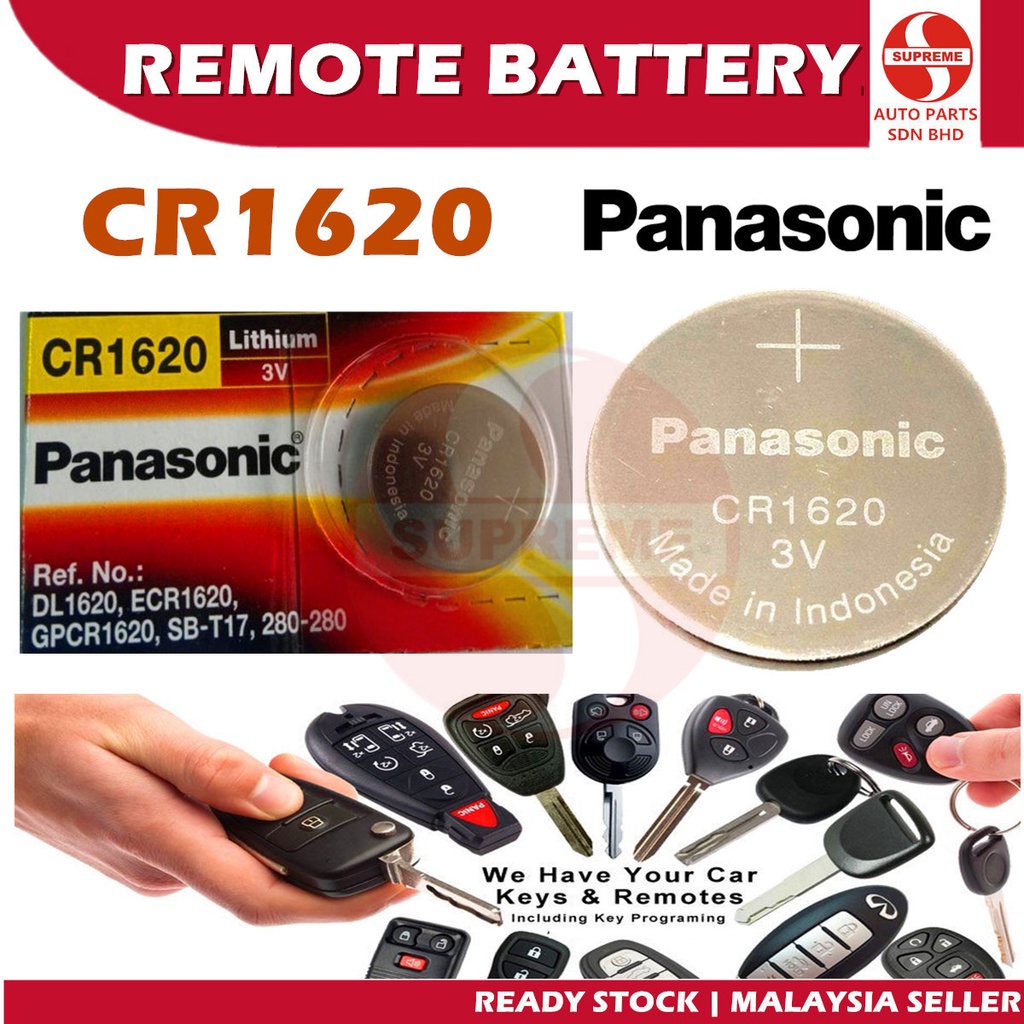 CR1620 Car Alarm and Remote 3 Volt Lithium Battery
