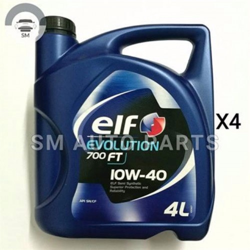 ELF 10W40 Evolution 700FT Semi Synthetic Engine Oil(4x4Liter) Shopee