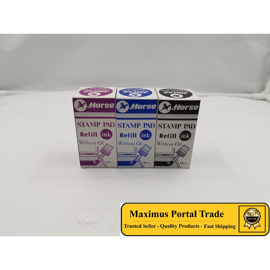 Horse Stamp Pad Refill Ink 30cc Shopee Malaysia